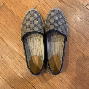 Gucci Pilar GG Supreme Canvas Espadrille Flats
